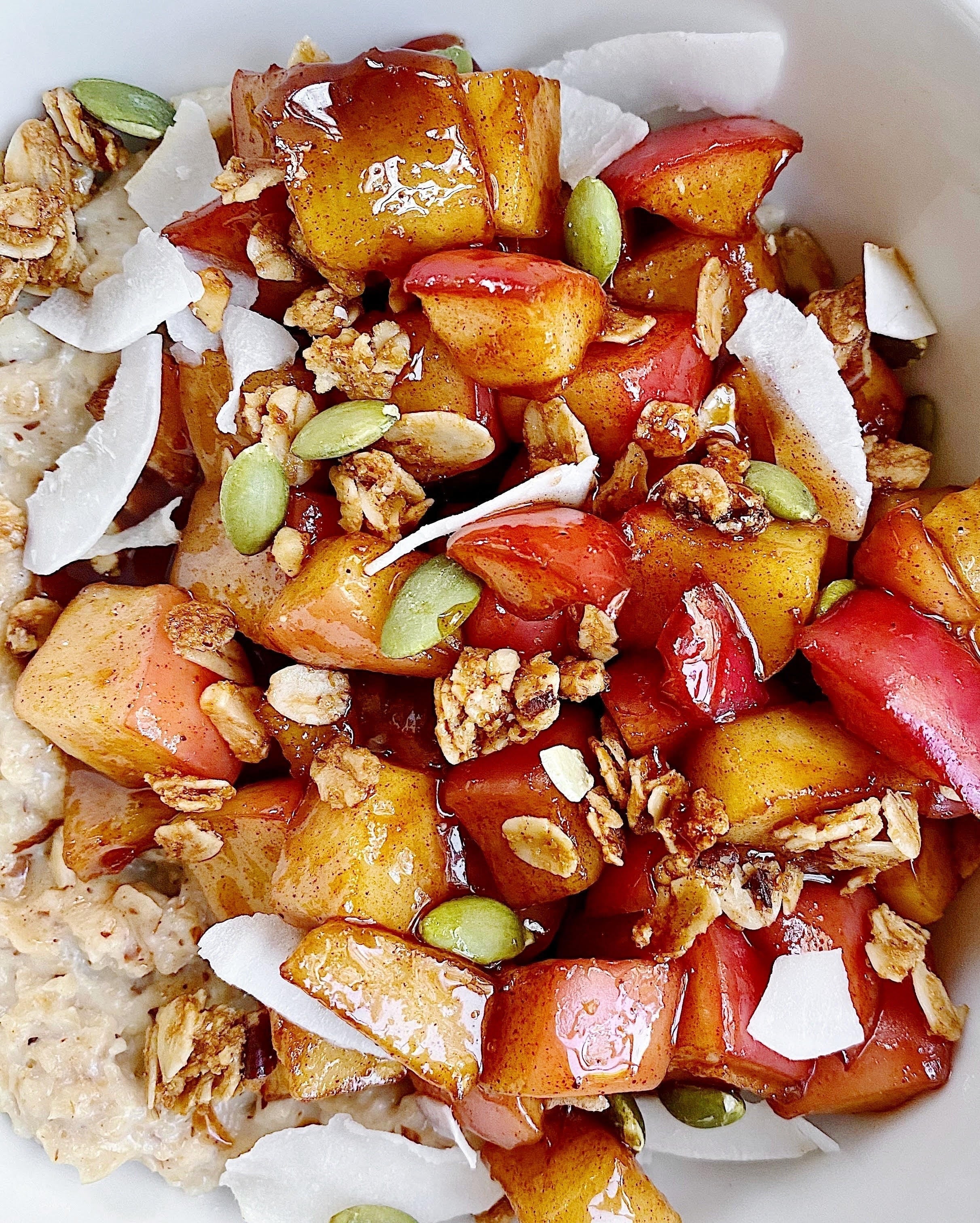 Spiced Apple Cinnamon Stuffed Oatmeal