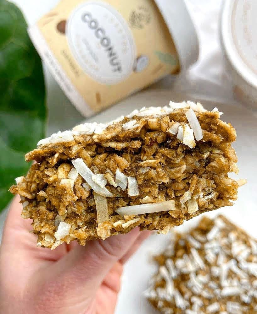 Coconut Matcha Oat Bars