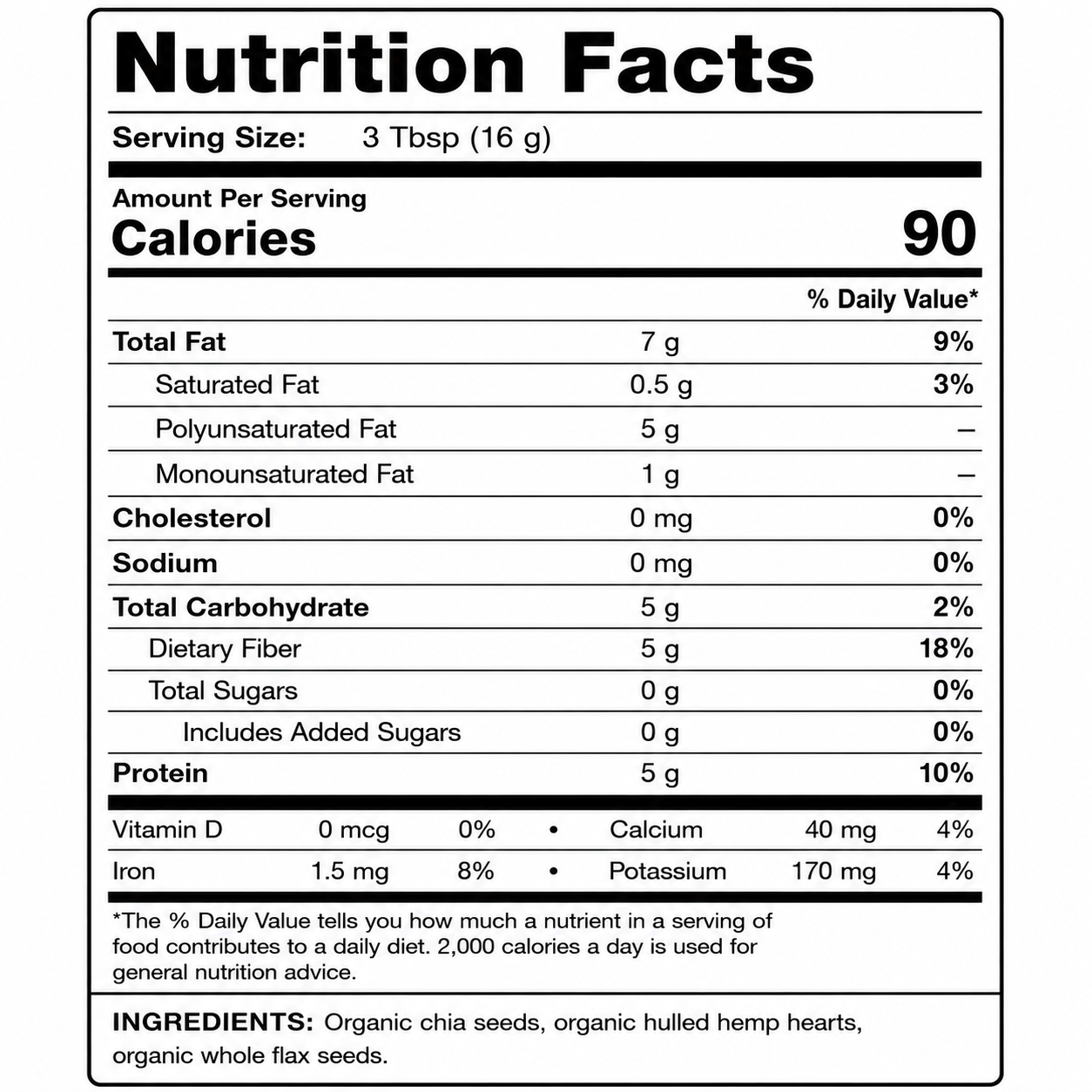 nutrition facts superseeds