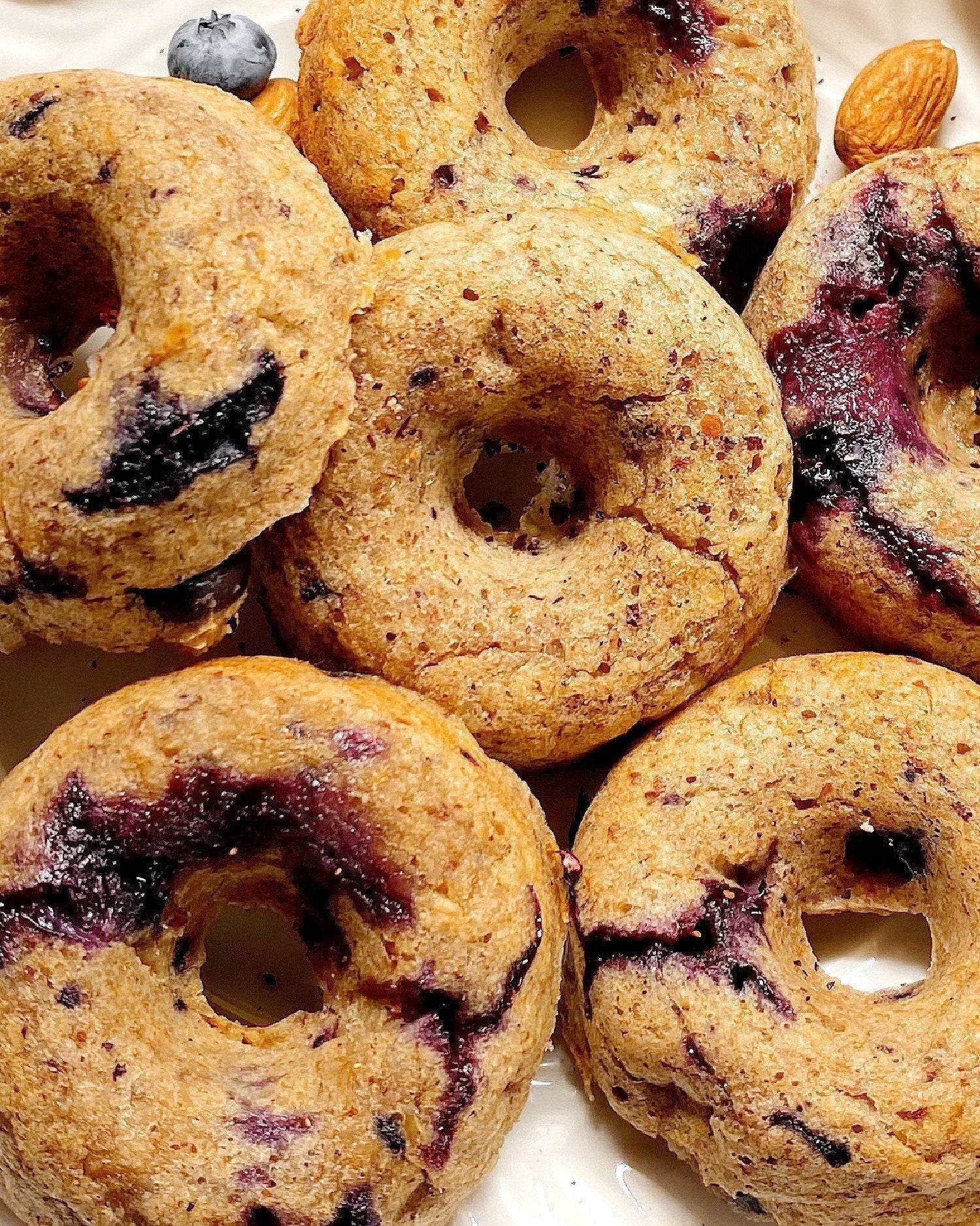 Blueberry Almond Baked Donuts