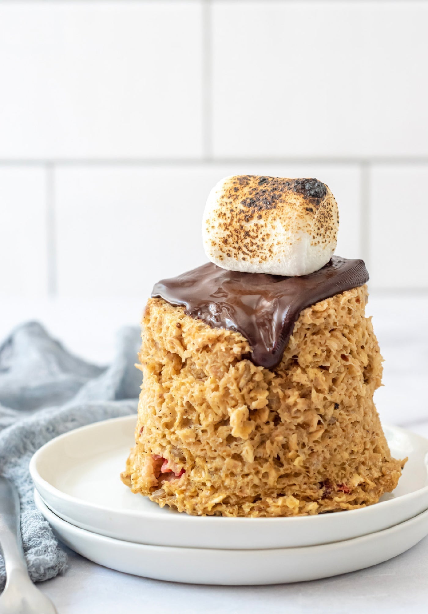 Holiday Smores Muffin - Made In a Microwave!