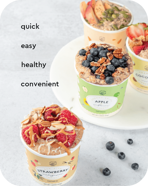 quick easy healthy convenient oatmeal cups with toppings